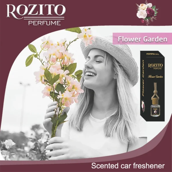 Car freshener with flower garden scent