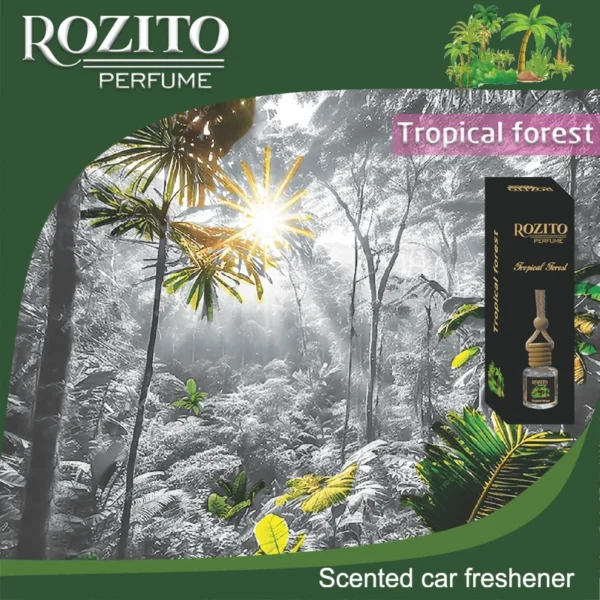 Car freshener with tropical forest scent