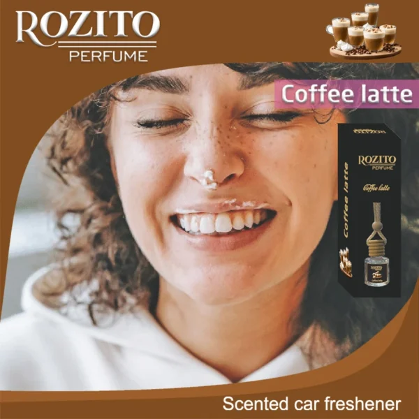 Car air freshener with coffee latte scent